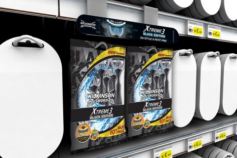 Wilkinson – balisage, stop-rayon, PLV box et petite PLV de comptoir