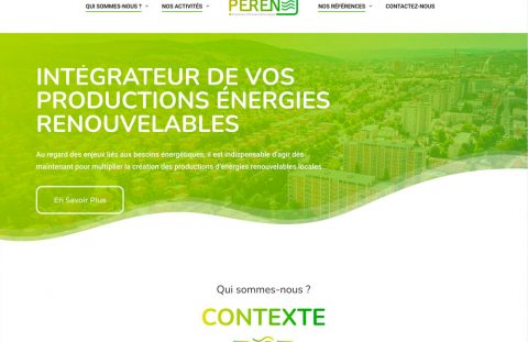 PEREN – Agence de Création du site internet dans le secteur de production d’énergie renouvelable