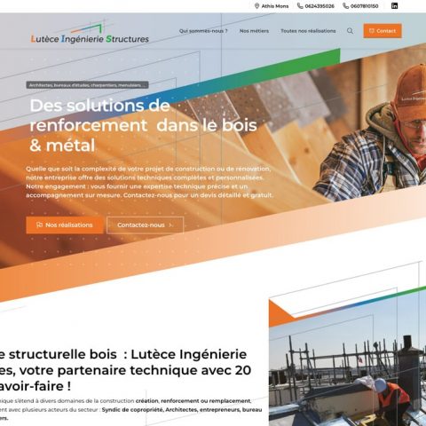 Création du site internet de l&rsquo;entreprise du bâtiment Lutèce Ingénierie Structures