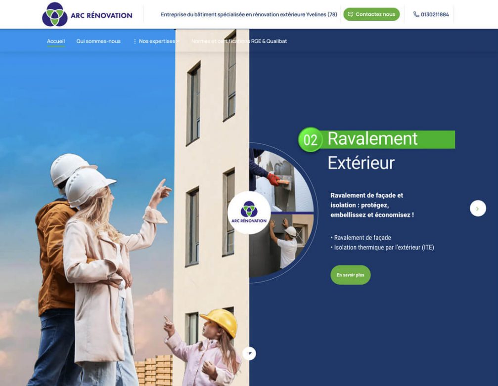 ARC Rénovation : un site web sur-mesure pour un expert de la rénovation extérieure dans les Yvelines 78