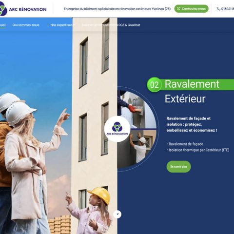 ARC Rénovation : un site web sur-mesure pour un expert de la rénovation extérieure dans les Yvelines 78