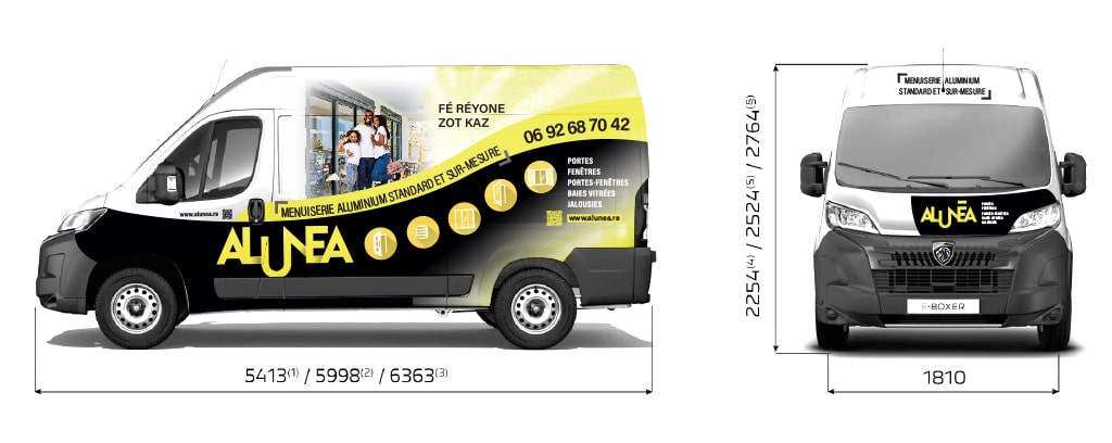 Expertise EMYL Design : Création de marquage véhicule d’entreprise sur fourgon et habillage publicitaire sur-mesure.
