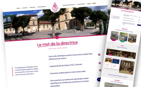 Refonte du Site Internet de l&rsquo;École Sainte Jeanne d&rsquo;Arc au Vésinet (78)