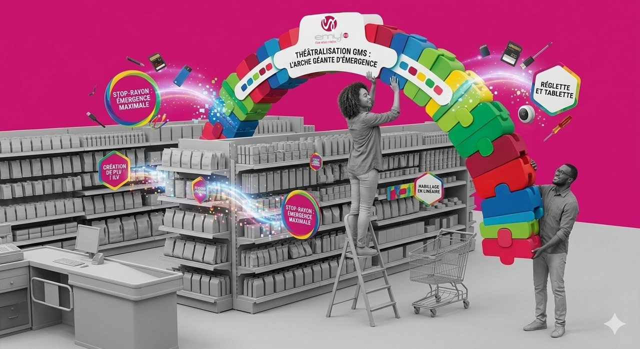 Création de PLV, ILV & Théâtralisation GMS | Agence EMYL